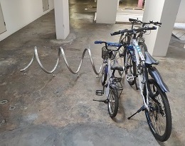 Continuous Spiral Stainless Steel Bicycle Rack